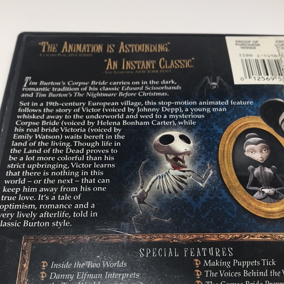 ✨Sold✨Corpse Bride DVD Full Screen Edition Tim Burton - Picture 6 of 10